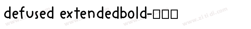 defused extendedbold字体转换
